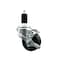 Service Caster 3'' SS Phenolic Swivel 1-3/8'' Expanding Stem Caster with Brake SCC-SSEX20S314-PHS-TLB-138 - alternate 1